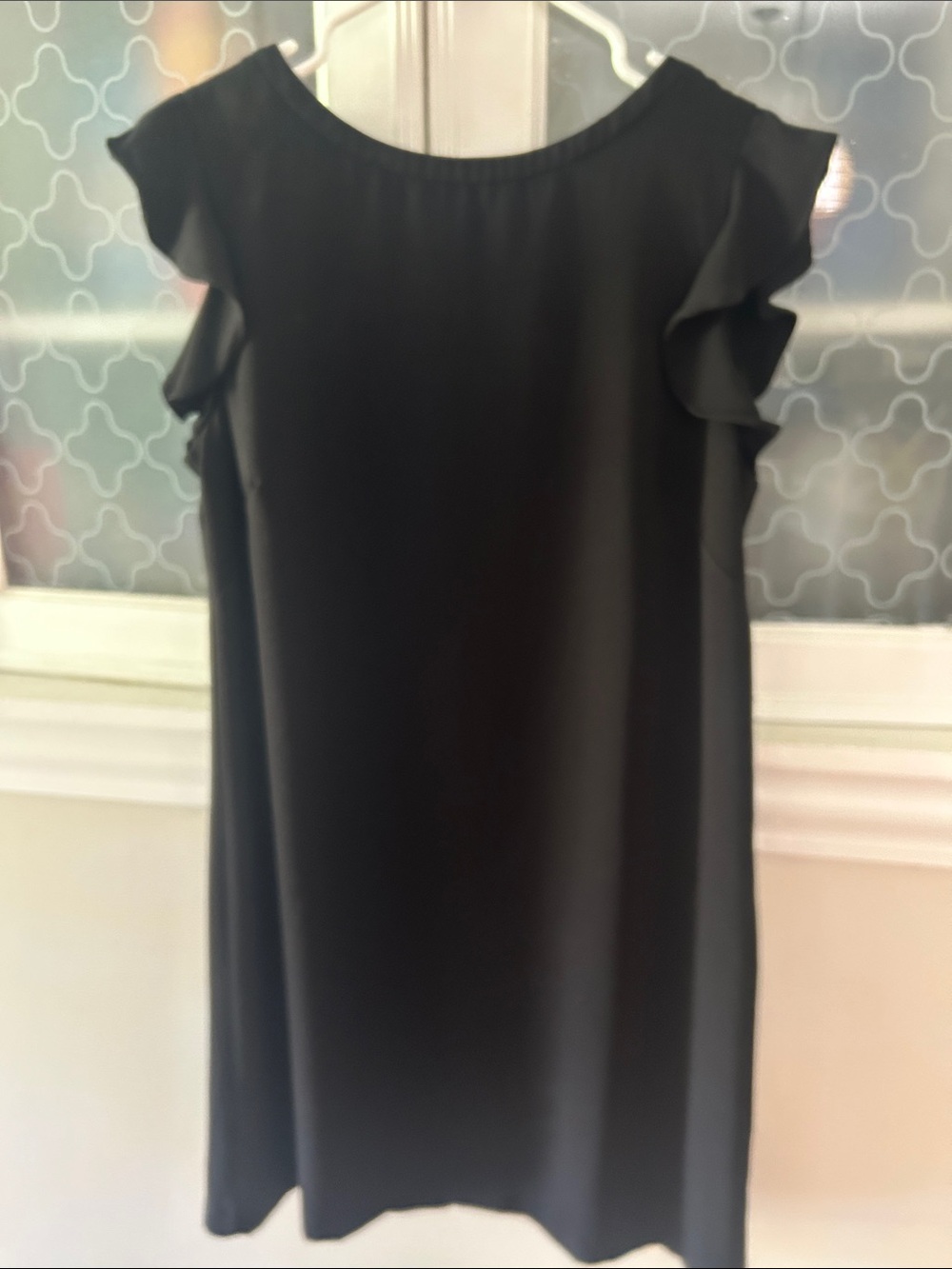 Women's Loft Black Ruffle Sleeve Dress
